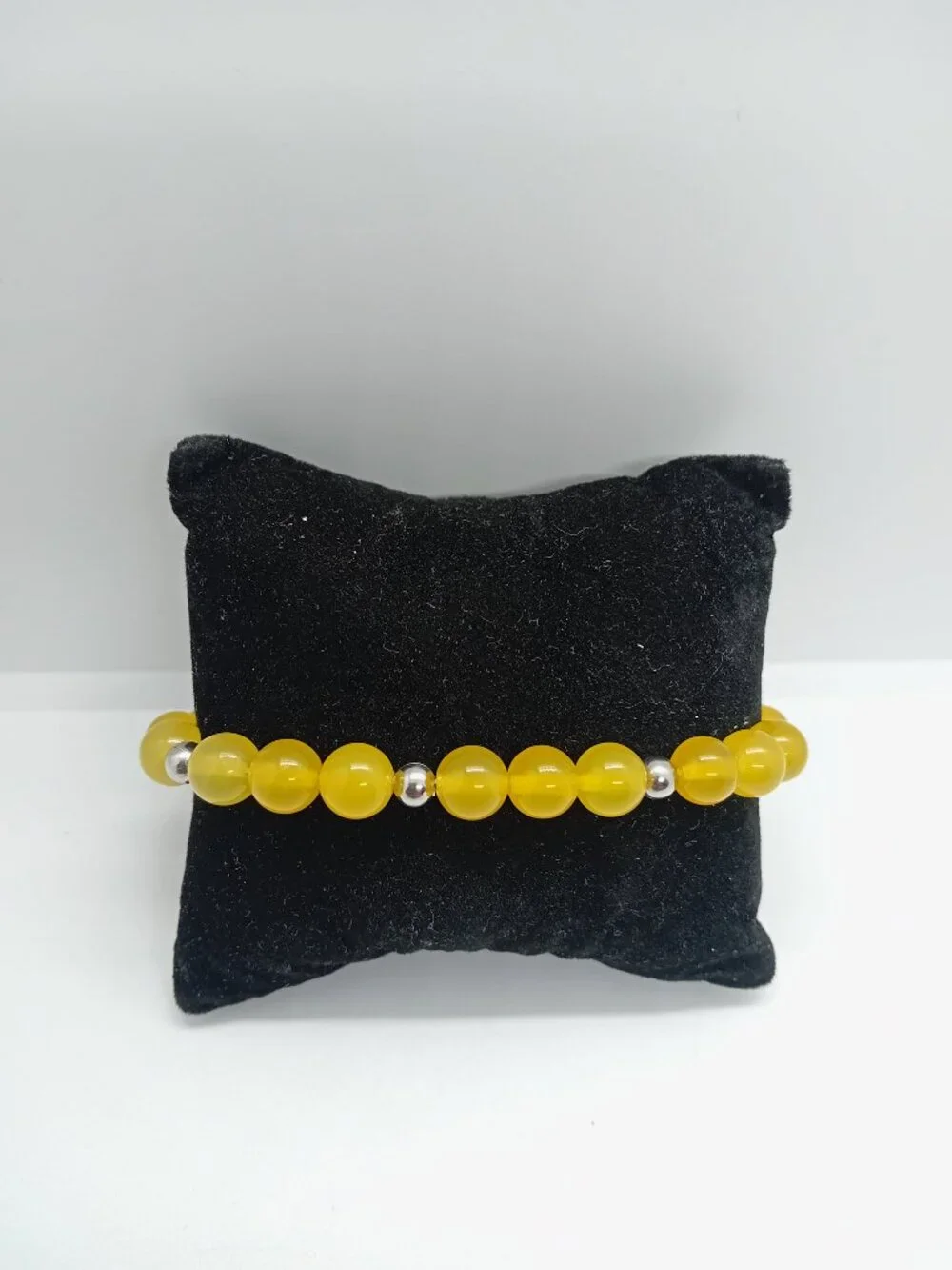 Yellow Agate Stretch Bracelet 304 Stainless Steel | Confidence Success Energy